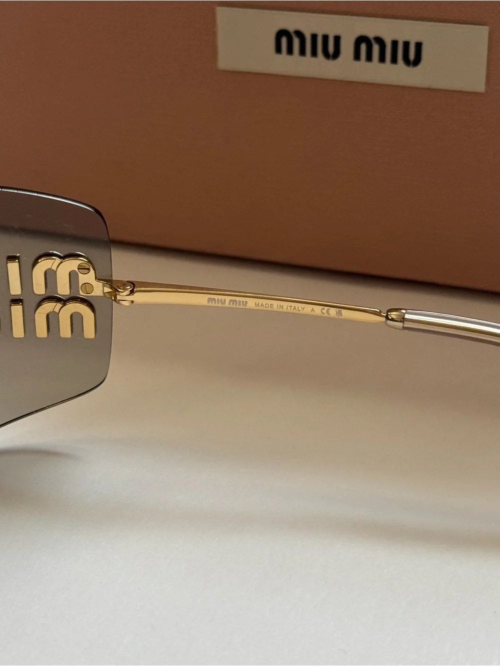 Miu Miu Aube Sunglasses - Light Gray lenses